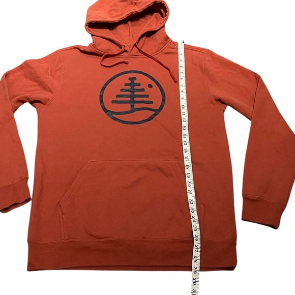 Burton Men's Burnt Orange Hoodie With Navy Logo, Size M - Picture 6 of 9